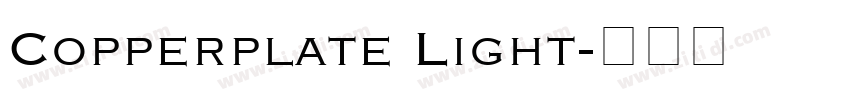 Copperplate Light字体转换
